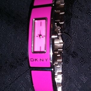 DKNY enamel bagel watch